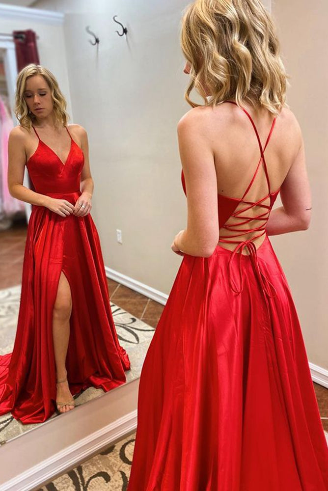 Sexy Red Prom Dresses Long 2023 Winter Formal Dress Pageant Dance Dresses Back To School Party Gown