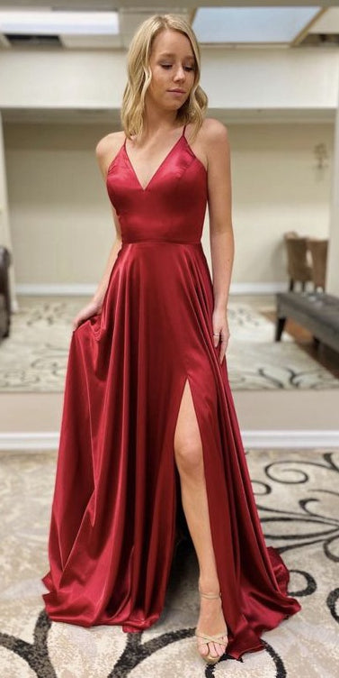 Sexy Prom Dress with Slit, Evening Dress, Dance Dress, Graduation School Party Gown, PC0434 - Promcoming