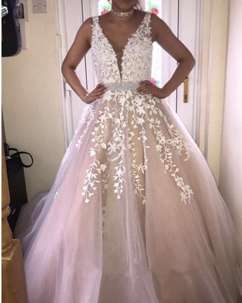 Lace Prom Dress , Formal Ball Dress, Evening Dress, Dance Dresses, School Party Gown, PC0902