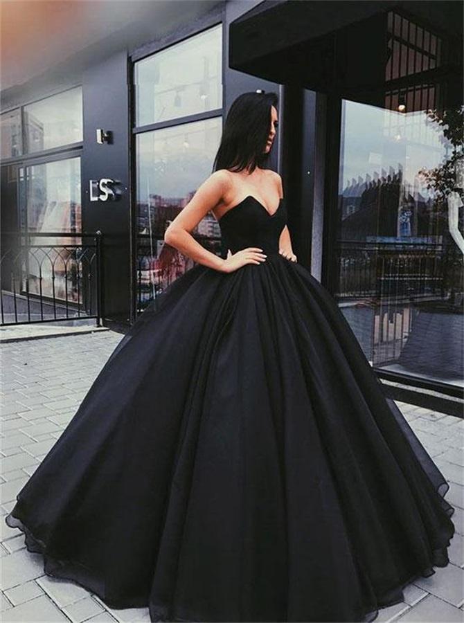 Black Prom Dress, Evening Dress ,Winter Formal Dress, Pageant Dance Dresses, Back To School Party Gown, PC0611 - Promcoming