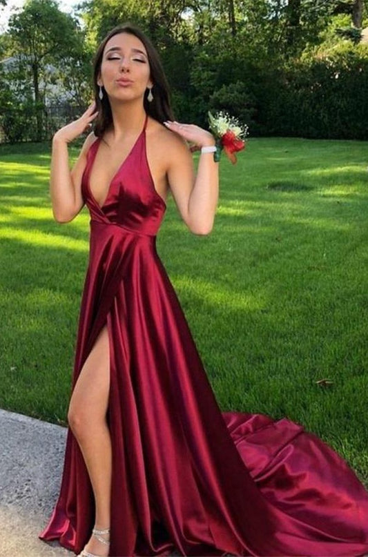 Sexy Prom Dress High Slit, Evening Dress, Special Occasion Dress, Formal Dress, Graduation School Party Gown, PC0539 - Promcoming
