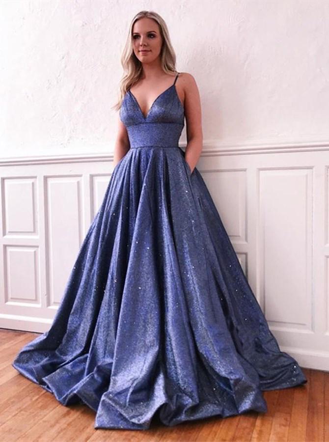 Sparkling Prom Dress with Pockets, Evening Dress, Special Occasion Dress, Formal Dress, Graduation School Party Gown, PC0538 - Promcoming