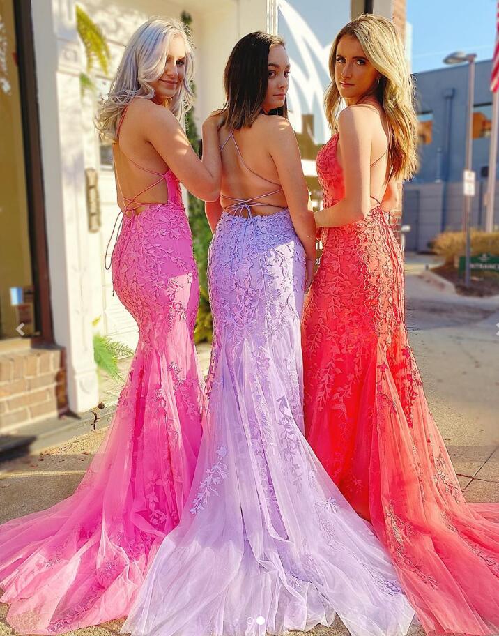 Mermaid Lace Prom Dress , Formal Dress, Evening Dress, Pageant Dance Dresses, School Party Gown, PC0742
