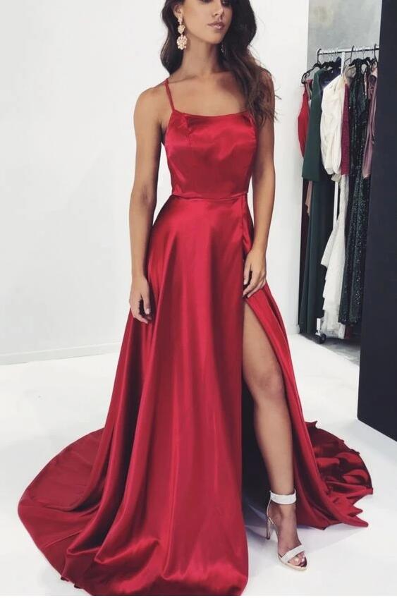 2020 Prom Dress High Slit, Evening Dress, Dance Dress, Graduation School Party Gown, PC0457 - Promcoming