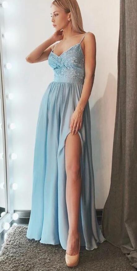 Sexy Prom Dress with Slit Skirt