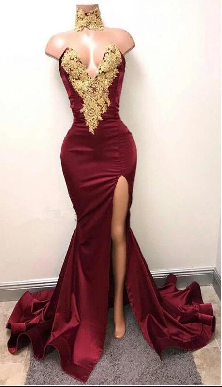 Sexy Prom Dress with Slit, Evening Dress, Special Occasion Dress, Formal Dress, Graduation School Party Gown, PC0520 - Promcoming