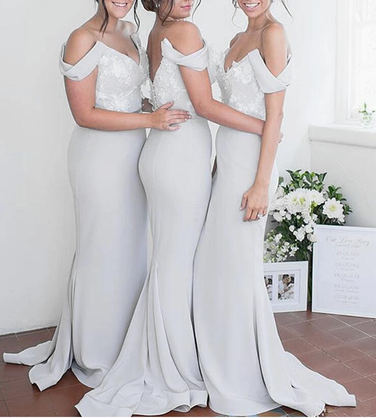 Mermaid Bridesmaid Dresses Off The Shoulder Straps, Bridesmaid Dress, Wedding Party Dress, Dresses For Wedding, NB0034
