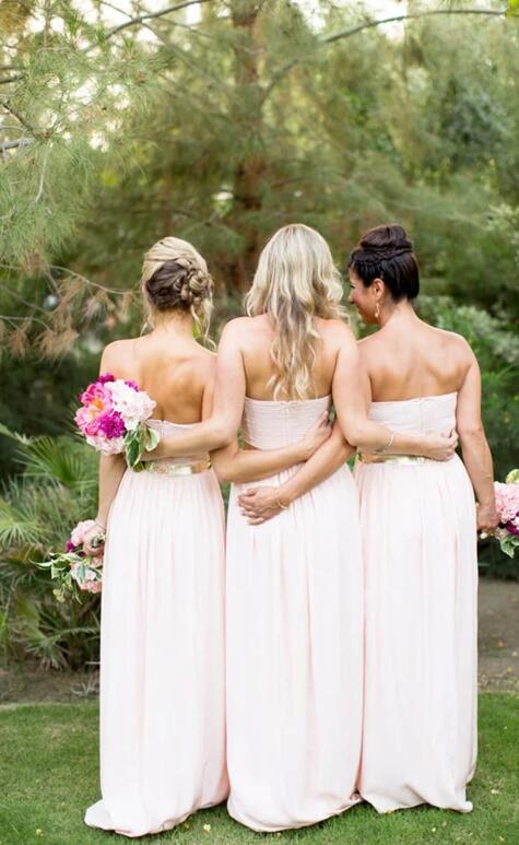 Baby Pink Bridesmaid Dresses, Bridesmaid Dress, Wedding Party Dress, Dresses For Wedding, NB0035