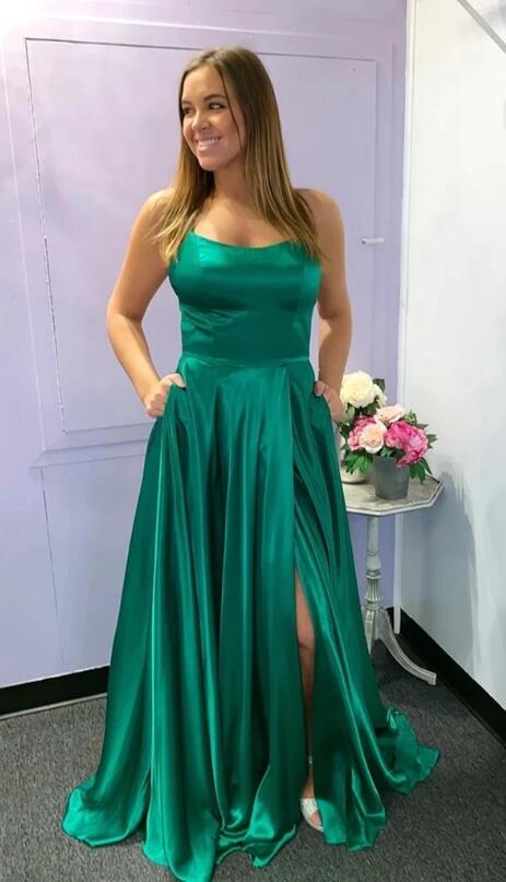 Green Prom Dresses Long, Evening Dress ,Winter Formal Dress, Pageant Dance Dresses, Back To School Party Gown, PC0586 - Promcoming