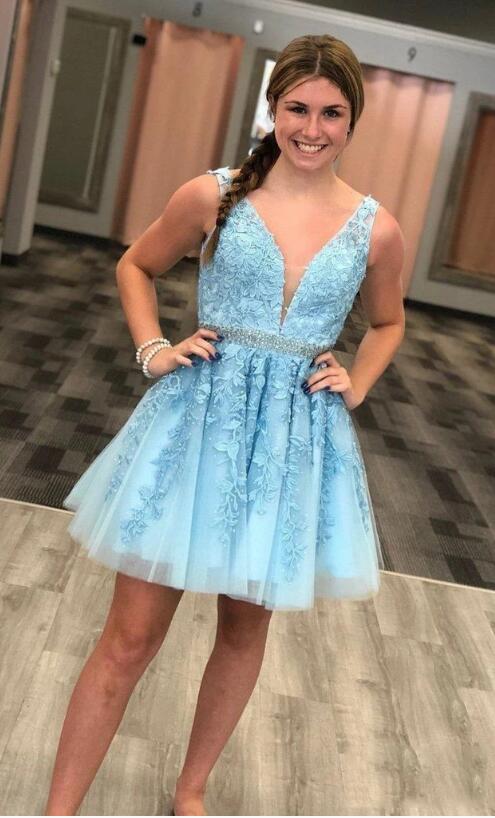 Lace Homecoming Dress, Short Prom Dress ,Winter Formal Dress, Pageant Dance Dresses, Back To School Party Gown, PC0655