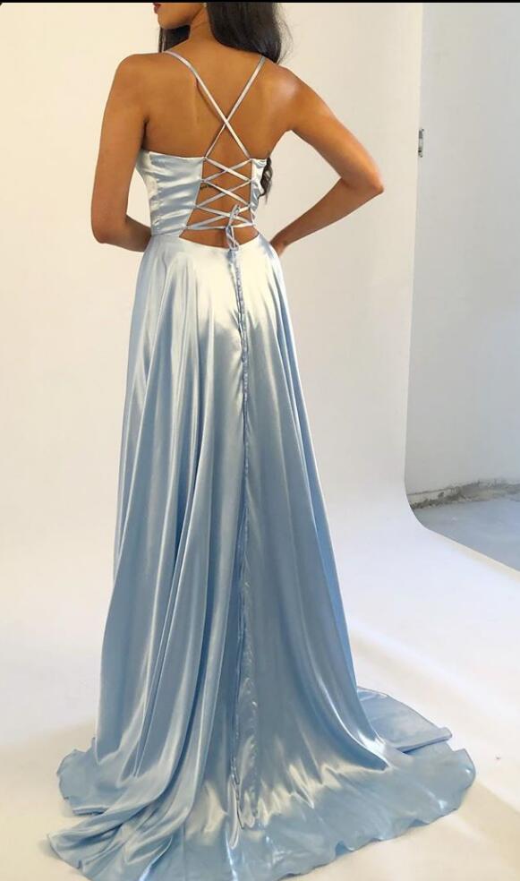 Sexy Prom Dress with Slit, Evening Dress ,Winter Formal Dress, Pageant Dance Dresses, Graduation School Party Gown, PC0262