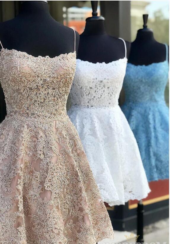 Lace Homecoming Dress, Short Prom Dress ,Formal Dress, Pageant Dance Dresses, Back To School Party Gown, PC0838