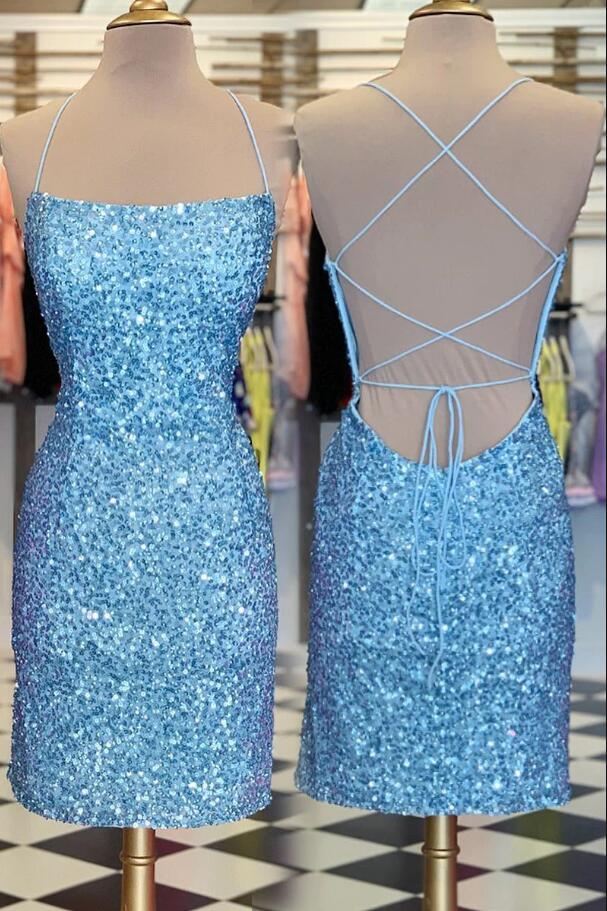 Sparkling HOCO Dress Sequins ,Homecoming Dress, Short Prom Dress ,Winter Formal Dress, Pageant Dance Dresses, Back To School Party Gown, PC1001