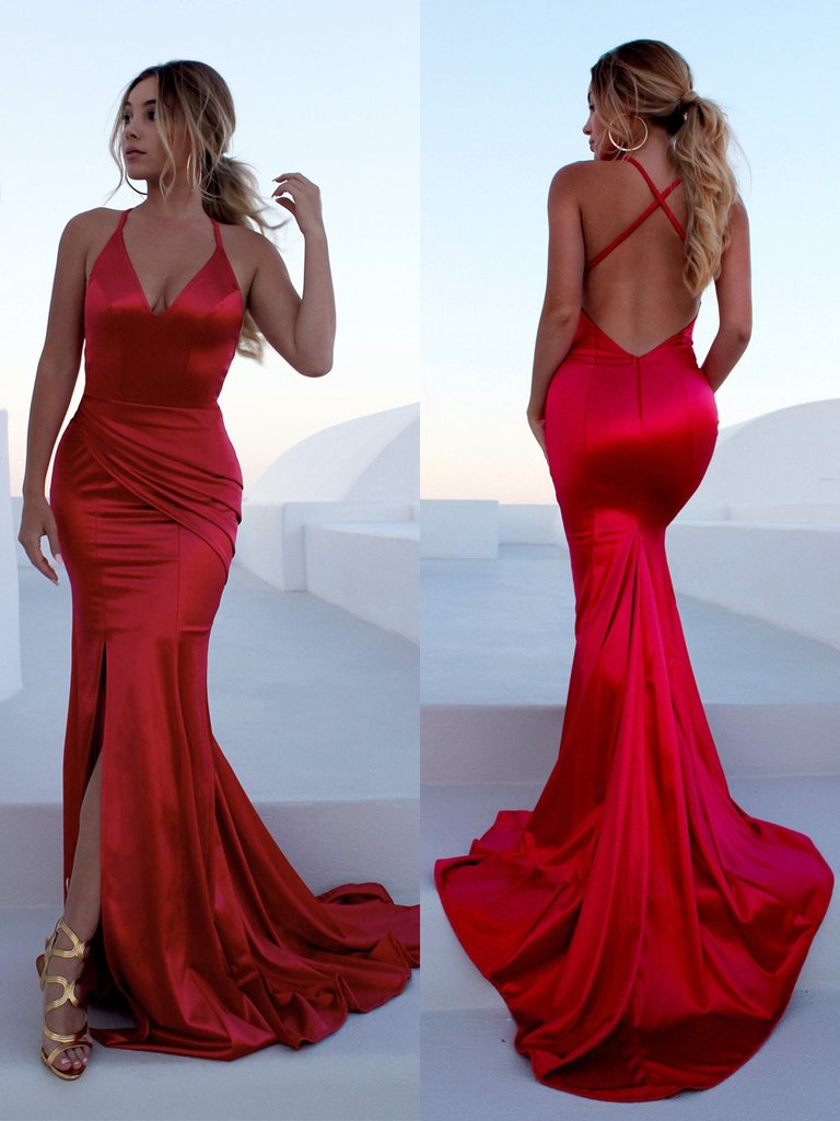 Sexy Mermaid Prom Dress Slit Skirt, Evening Dress, Special Occasion Dress, Formal Dress, Graduation School Party Gown, PC0545 - Promcoming