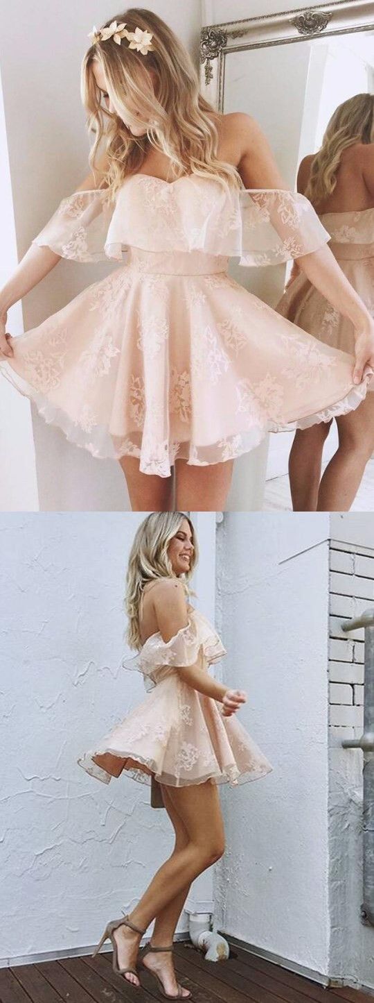 Short Lace Homecoming Dress, Short Prom Dress ,Winter Formal Dress, Pageant Dance Dresses, Back To School Party Gown, PC0672