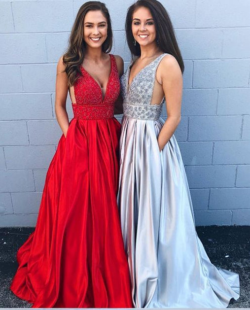 Fashion Prom Dress with Pockets, Prom Dresses, Evening Dress, Dance Dress, Graduation School Party Gown, PC0391 - Promcoming