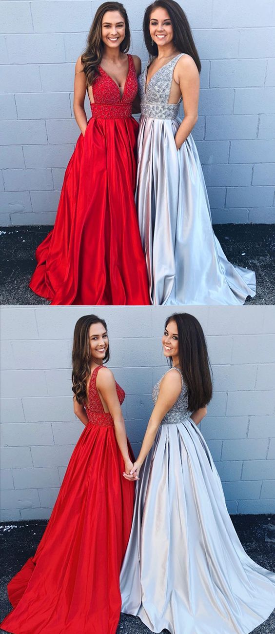 Fashion Prom Dress with Pockets, Prom Dresses, Evening Dress, Dance Dress, Graduation School Party Gown, PC0391 - Promcoming