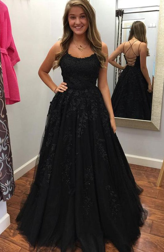Black Lace Prom Dress Long, Evening Dress, Formal Dress, Graduation School Party Gown, PC0506 - Promcoming