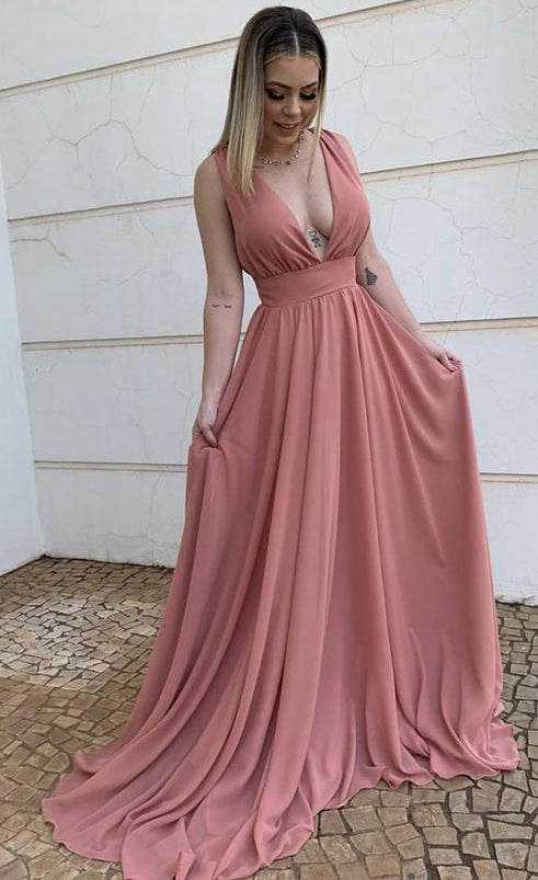 Sexy Prom Dress Deep V Neckline, Prom Dresses Long, Evening Dress, Formal Dress, Graduation School Party Gown, PC0474 - Promcoming