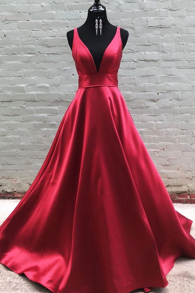 Burgundy Prom Dress, Formal Dress, Pageant Dance Dresses, Back To School Party Gown, PC0700
