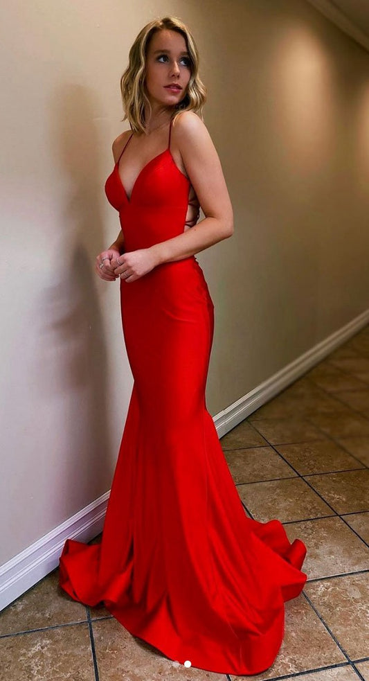 Red Mermaid Prom Dress, Evening Dress, Special Occasion Dress, Formal Dress, Graduation School Party Gown, PC0511 - Promcoming