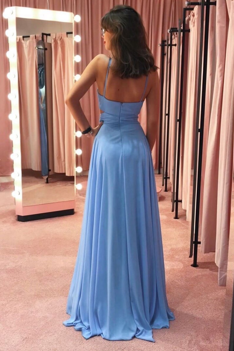 Simple Chiffon Prom Dress, Formal Dress, Evening Dress, Pageant Dance Dresses, School Party Gown, PC0711