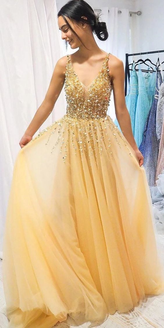 New Style Prom Dress Beaded Top, Evening Dress, Dance Dress, Graduation School Party Gown, PC0452 - Promcoming