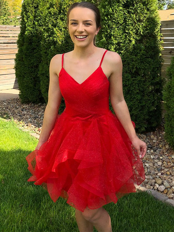 Red Homecoming Dress, Short Prom Dress ,Formal Dress, Pageant Dance Dresses, Back To School Party Gown, PC0824