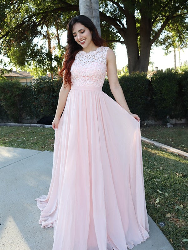 Soft Pink Chiffon Prom Dress, Formal Ball Dress, Evening Dress, Dance Dresses, School Party Gown, PC0814