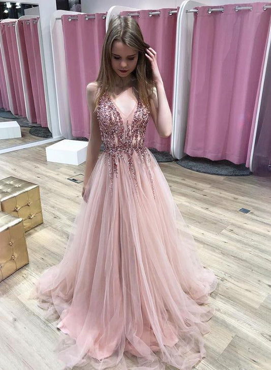 Prom Dress Low Cut, Formal Dress, Evening Dress, Pageant Dance Dresses, School Party Gown, PC0783