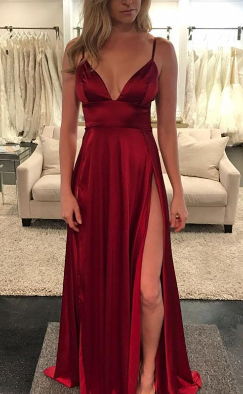 Sexy Prom Dress High Slit, Prom Dresses, Evening Dress, Dance Dress, Graduation School Party Gown, PC0336 - Promcoming