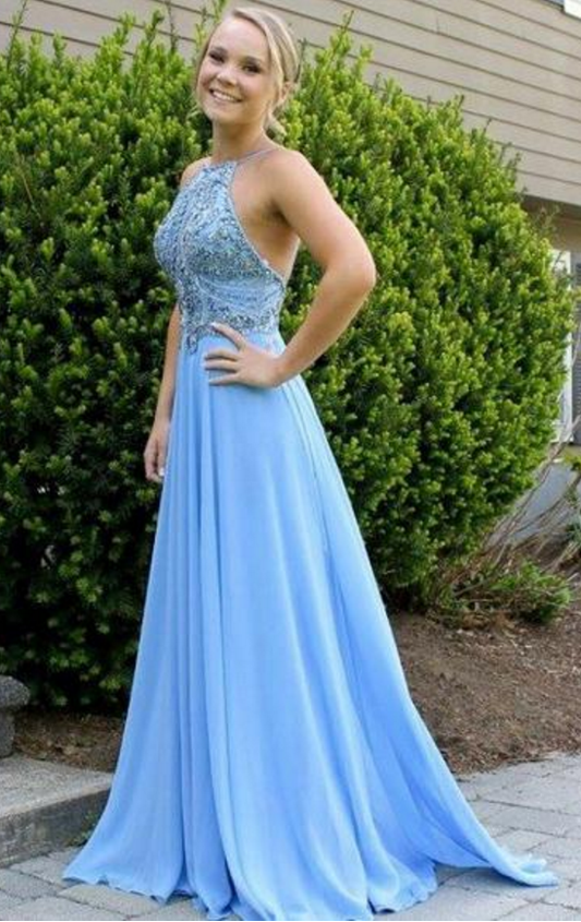 Prom Dress Halter Neckline, Prom Dresses, Evening Dress, Dance Dress, Graduation School Party Gown, PC0364 - Promcoming