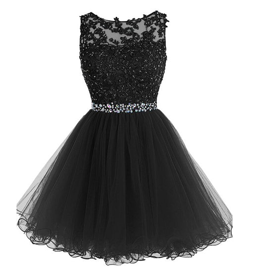 Black Homecoming Dresses, Short Prom Dress ,Winter Formal Dress, Pageant Dance Dresses, Back To School Party Gown, PC0634 - Promcoming