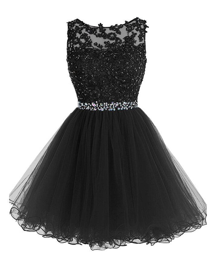 Black Homecoming Dresses, Short Prom Dress ,Winter Formal Dress, Pageant Dance Dresses, Back To School Party Gown, PC0634 - Promcoming