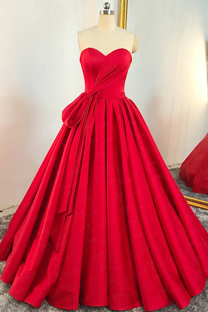 Red Prom Dress Ball Gown, Formal Dress, Evening Dress, Pageant Dance Dresses, School Party Gown, PC0720