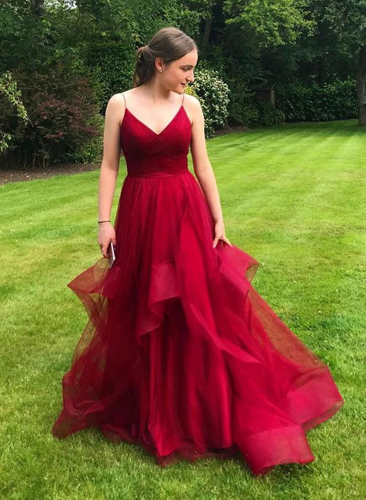 Burgundy Shinning Prom Dress Long, Prom Dresses, Evening Dress, Dance Dress, Graduation School Party Gown, PC0423 - Promcoming