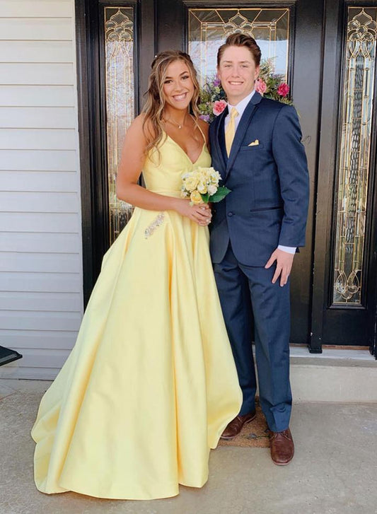 Yellow Prom Dress Long, Prom Dresses, Evening Dress, Dance Dress, Graduation School Party Gown, PC0422 - Promcoming