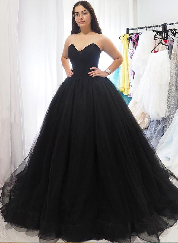 Black Prom Dress, Birthday Party Dress, Sweet 16 Dress, Formal Dress, Graduation School Party Gown, PC0507 - Promcoming